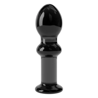 Lovetoy 4.5" Glass Romance Black Plug