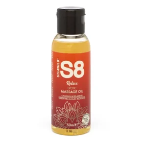 Stimul8 S8 Relax massage oil with green tea and lilac blossoms, 50 ml