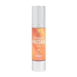 Secret Play Peach Massage Oil — peach-scented massage oil for sensual skin care