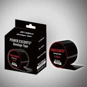 Power Escorts Bondage Tape — Black Bondage Tape, 15 m