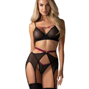 Obsessive Novenes 3-Piece Lingerie Set XS/S
