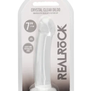 RealRock Crystal Clear transparent dildo 17 cm with suction cup