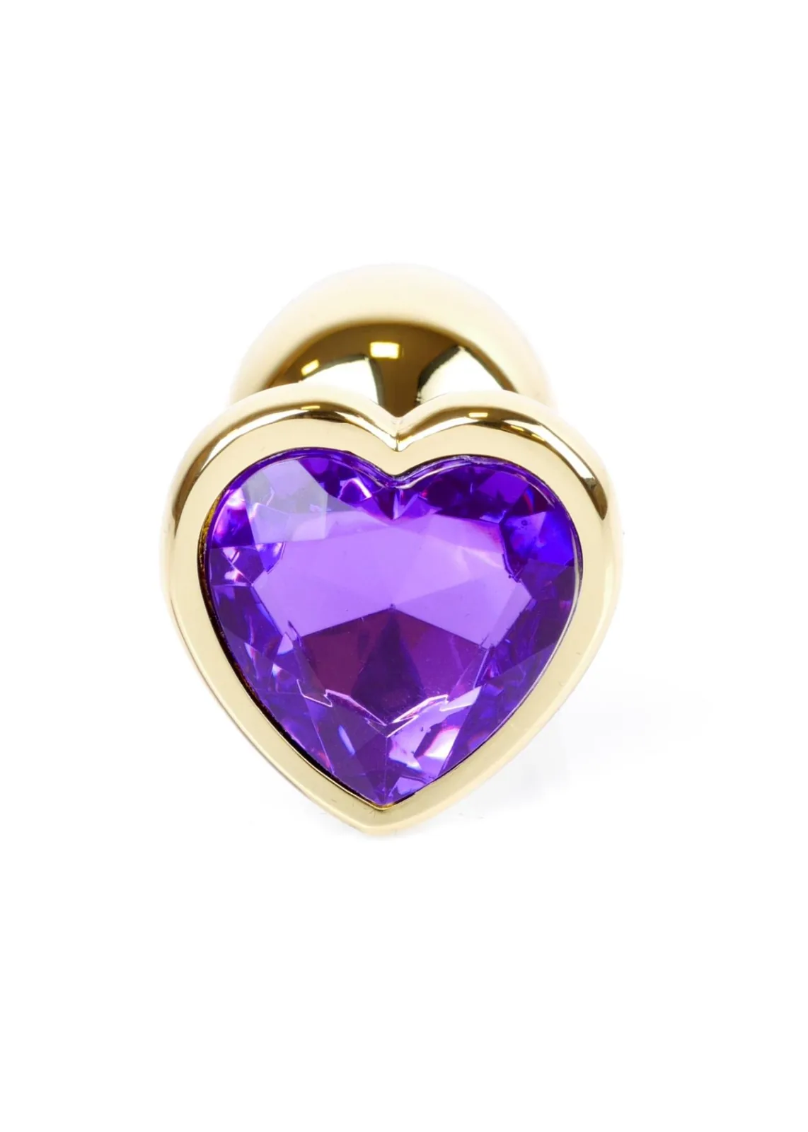 Gold Heart Plug Jewelry - Purple