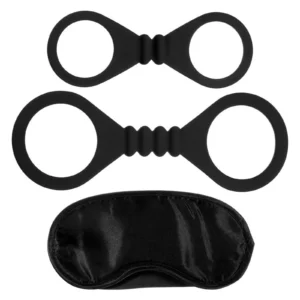 Handcuffs- Me You Us Bound To Please Blindfold Wrist And Ankle Cuffs Black