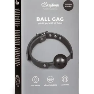 Gag Ball with PVC Ball - Black