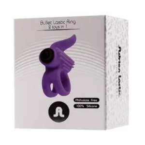 Vibrating Ring - Bullet Lastic Ring. Function: 1. Medical Silicone. Violet