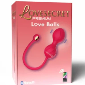 Lovesecret Premium Love Balls – App-Controlled Kegel Balls | 9 Vibration Modes | Music Mode | Pink | Waterproof | Gift Box (LS01)