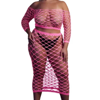Long Sleeve Crop Top and Long Skirt XL/XXXXL