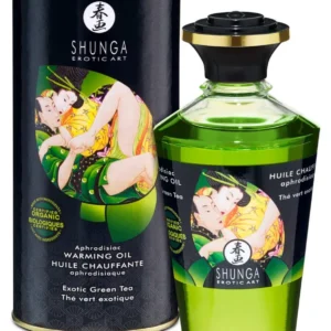 Shunga Exotic Green Tea — Warming Massage Oil, 100 ml