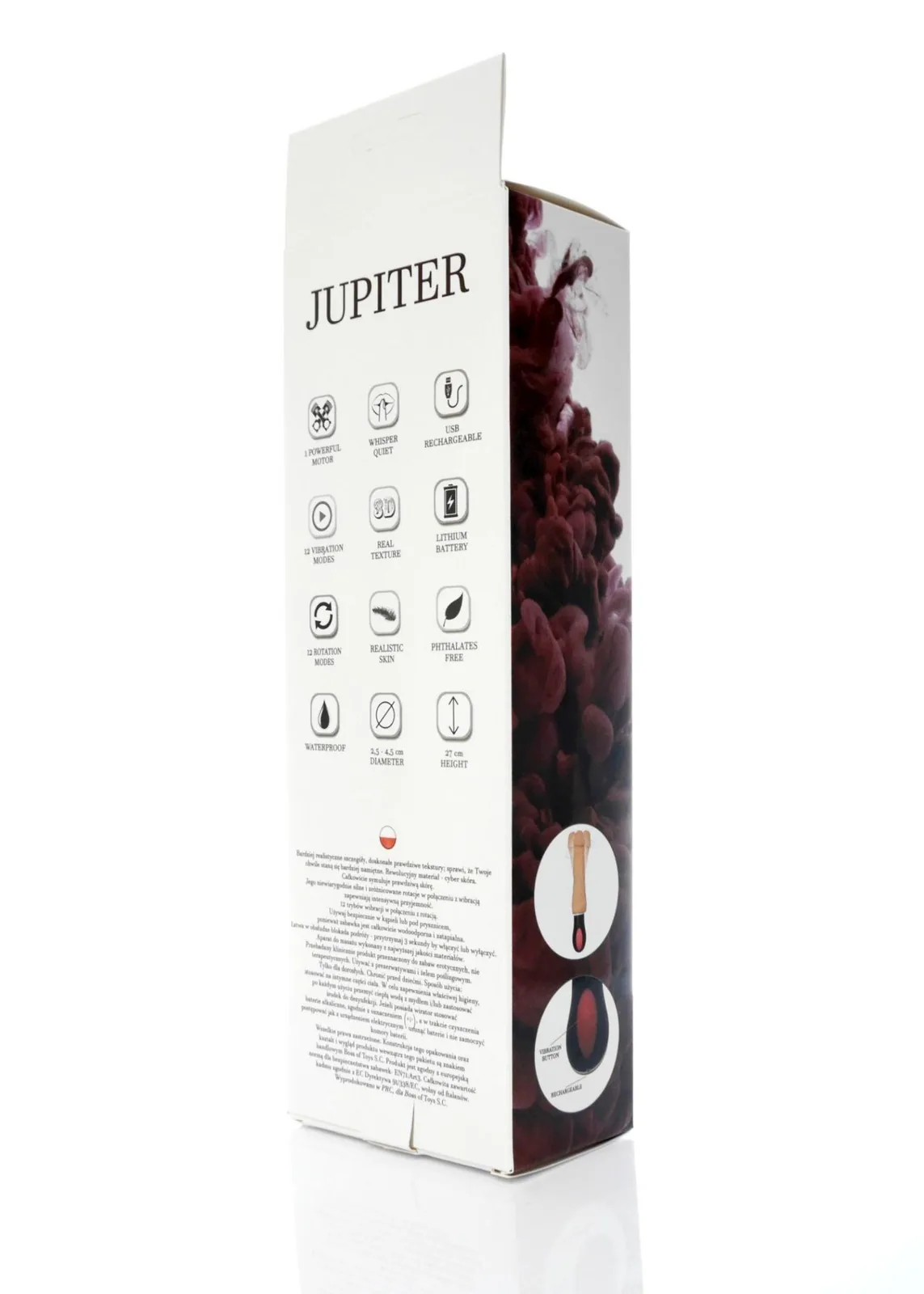 Vibrator JUPITER USB 12-Function, Rotation Vibrator - Image 2