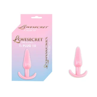 Lovesecret Sensual LS19 – T-Plug 10 Pink | Anal plug 12.3 cm | Flexible and body-safe TPE | For beginners and intermediate users