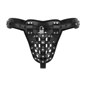 Bedroom Fantasies Chastity Cage Panty - Black Chastity Briefs with Belt