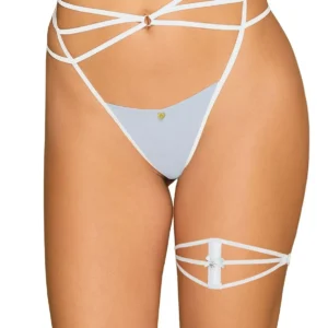 Lingerie - A760 White Garter Belt L/XL