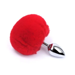 Fantasy Butt Plug with Red Bunny Tail