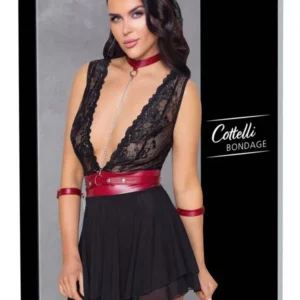 Cottelli BONDAGE L — Black Babydoll with Bondage Elements