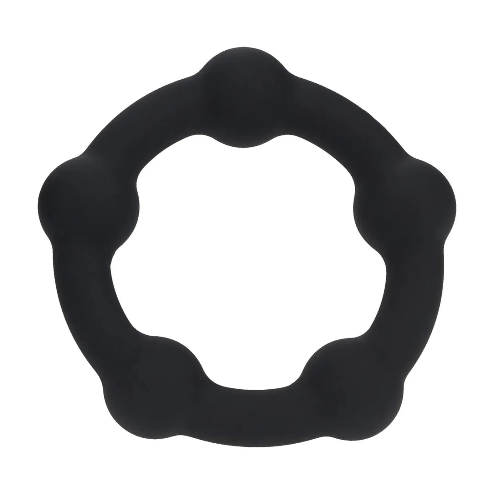 Levelz by Shots Beaded Silicone Cockring S 30 mm, Black