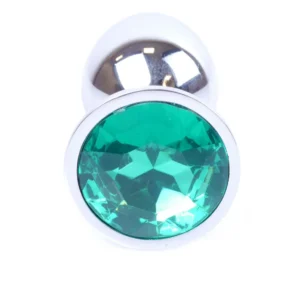 Anal Plug Jewelry Silver PLUG- Green