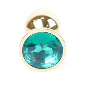 B-Series HeavyFun Plug-Jewellery Gold Green Anal Plug
