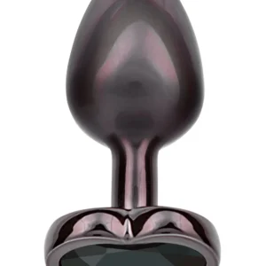 Diamond Heart Plug Small Black