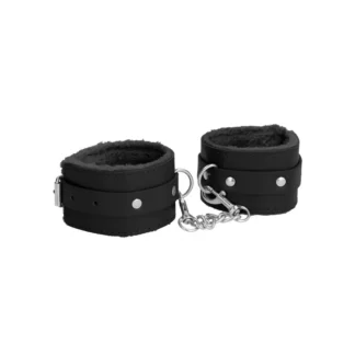 Ouch! Plush Leather Handcuffs Cuff Style