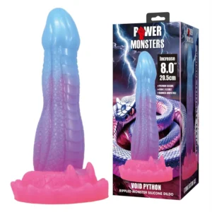 Power Monsters Void Python — Textured Silicone Dildo, 8.1 inches