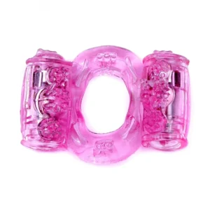 Vibrating Cock Ring Double Pink