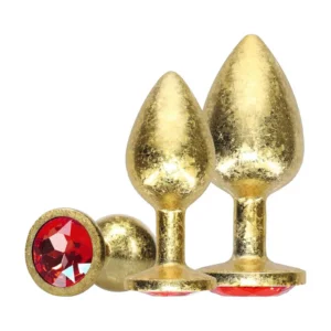 Ouch! Milan Collection — Gold Metal Anal Plug Set, 3 Pieces