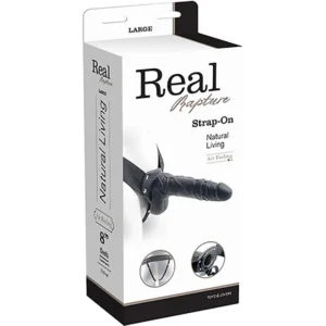 Penis Prosthesis-FALLO Strap-On CAVO REAL RAPTURE 8 Black with Balls