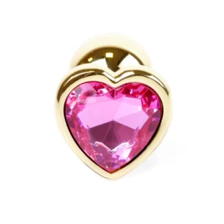 Gold Heart Plug Jewelry - Pink