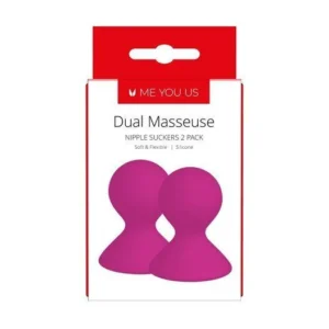 Pump - Me You Us Dual Masseuse Silicone Nipple Suckers 2 Pack Purple