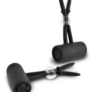 Fetish Fantasy Series Limited Edition Vibrating Silicone Nipple Lassos Black