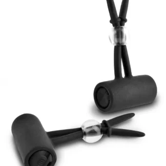 Fetish Fantasy Series Limited Edition Vibrating Silicone Nipple Lassos Black