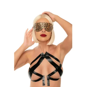 Leopard Blindfold with Elastic Strap