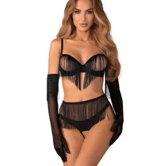 Rossay Black 4-Piece Open Set L/XL