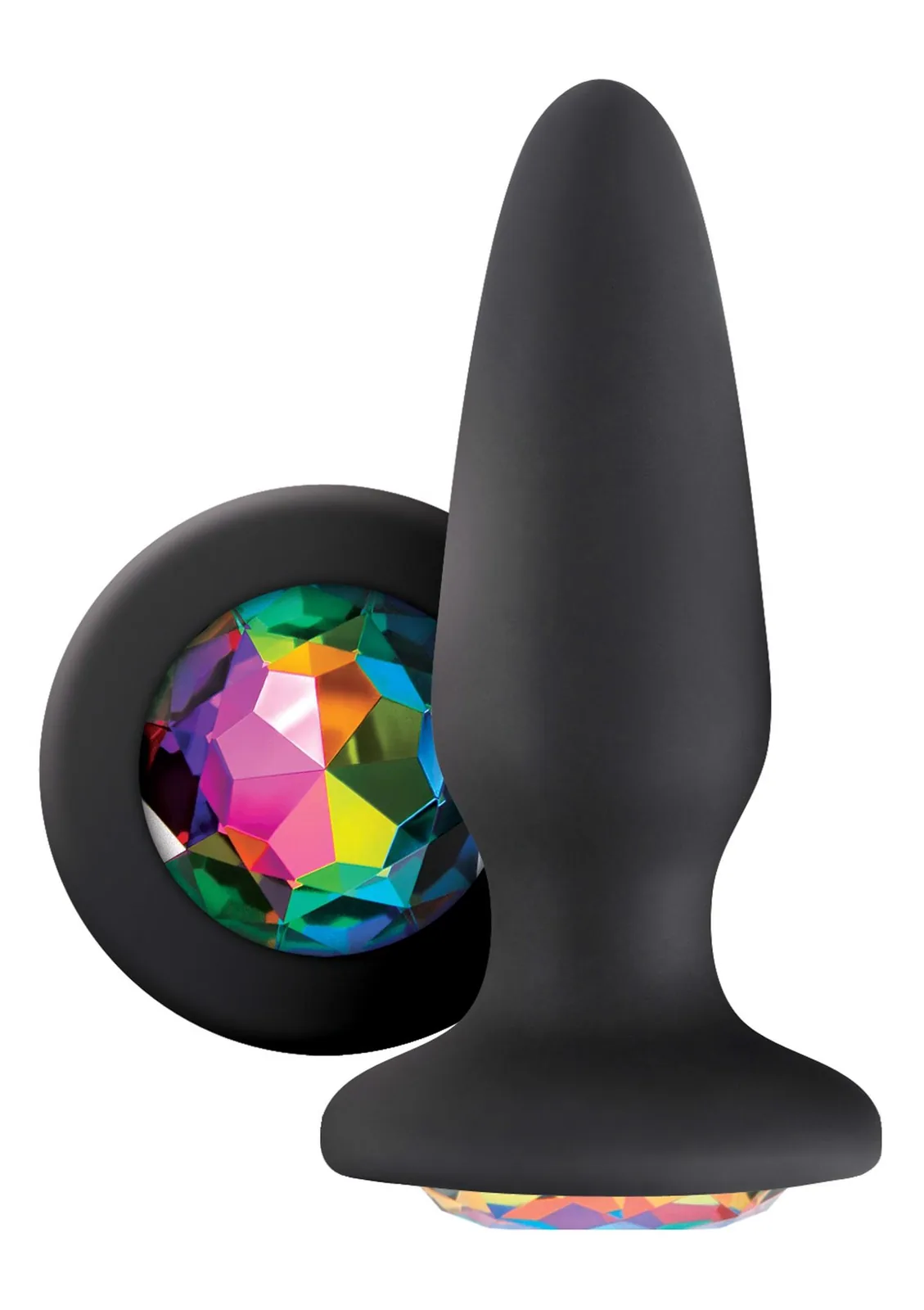 NS Novelties Glams Gem Plug Black — Anal Plug with Black Decorative Gemstone