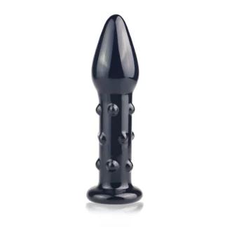 Lovetoy 5.5" Glass Romance Black Rounded Tip