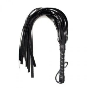 Fringed Flogger Squash Whip Black