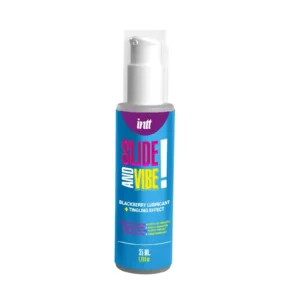 Intt Slide and Vibe! Edible Intimate Gel with Blackberry Flavor and Vibrating Effect