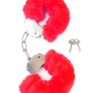 Fetish Handcuffs B - Series- Furry Cuffs Red