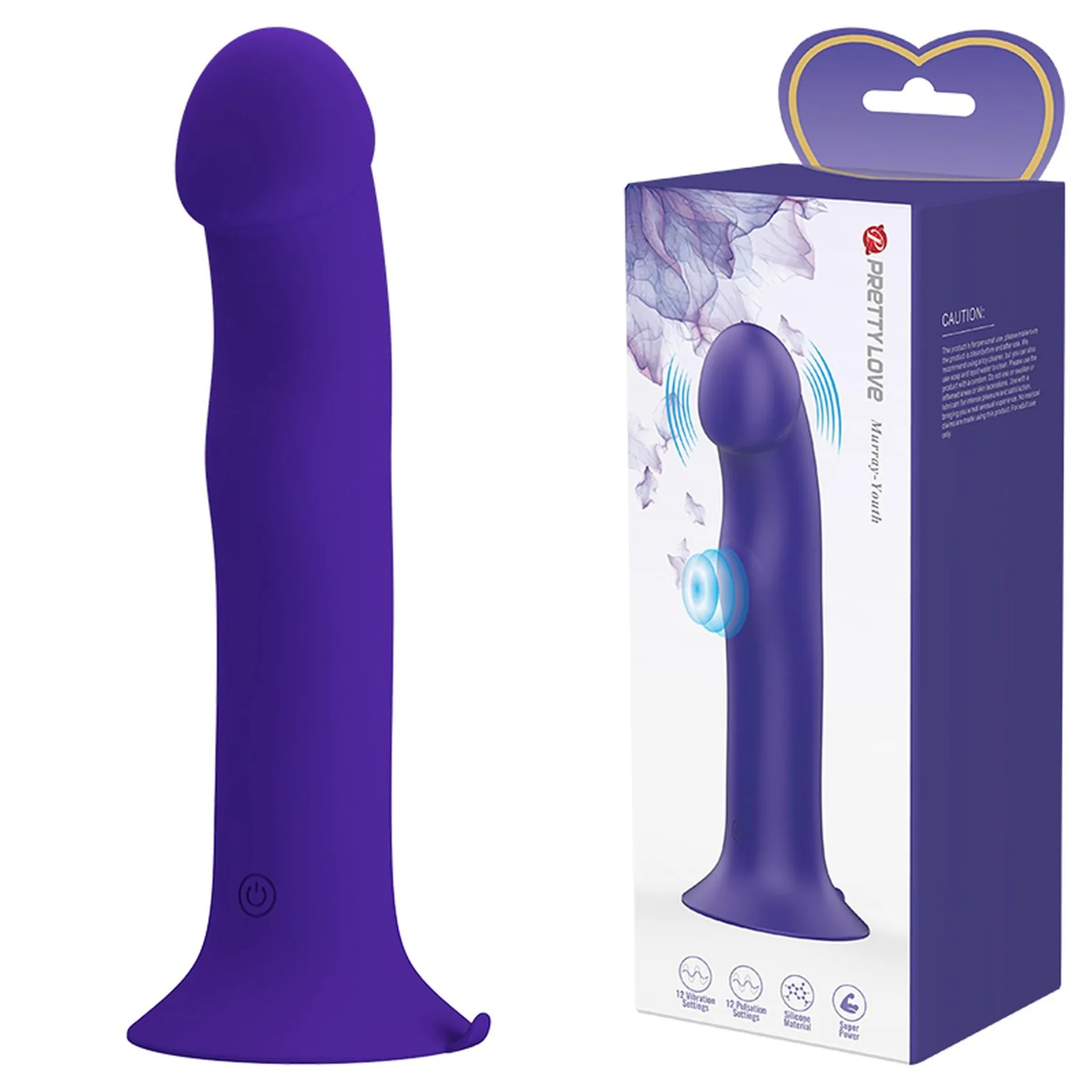 PRETTY LOVE - Murray - Youth, 12 pulse wave settings 12 vibration functions Suction base - Image 2