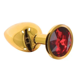 Butt Plug With Diamond Jewel M Gold