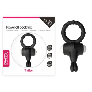Lovetoy Power Clit Silicone Cockring Black 7.5cm/3.5cm