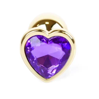 MyLove Toys - Jewellery Gold Heart Plug - Purple