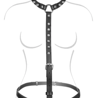 SEXY BUST HARNESS WITH SPIKES