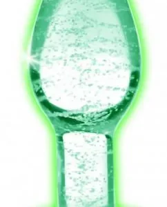 Booty Sparks Glow in the dark glass anal plug - 95g