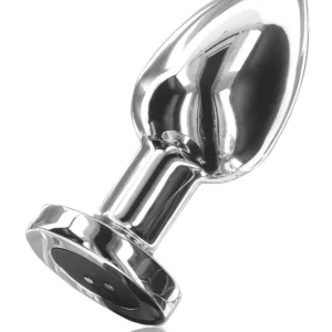 Vibrating Butt Plug, Medium Silver