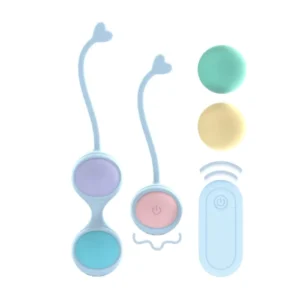 Loveline Vibrating Kegel Kit – Set of 5 Vaginal Balls with Vibration and Remote