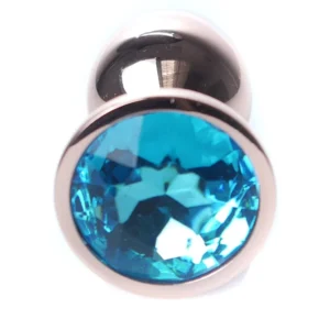 B - Series HeavyFun Plug-Jewellery Red Gold PLUG — Anal Plug Light Blue