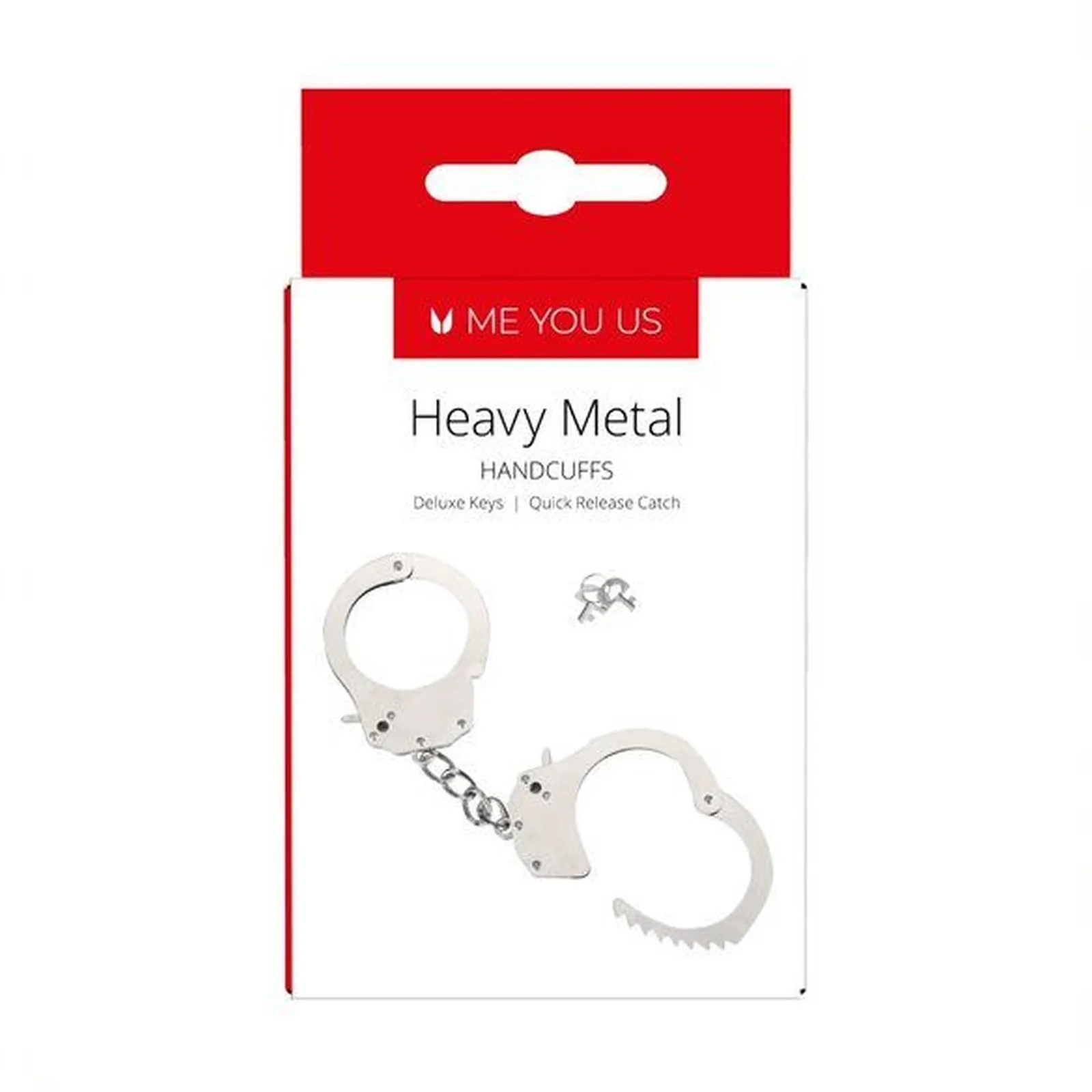 Handcuffs- Me You Us Heavy Metal Handcuffs Silver - Image 2