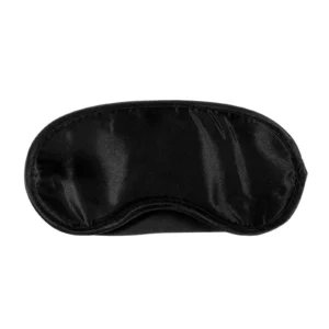 Me You Us Tease And Please — Black Satin Blindfold Mask